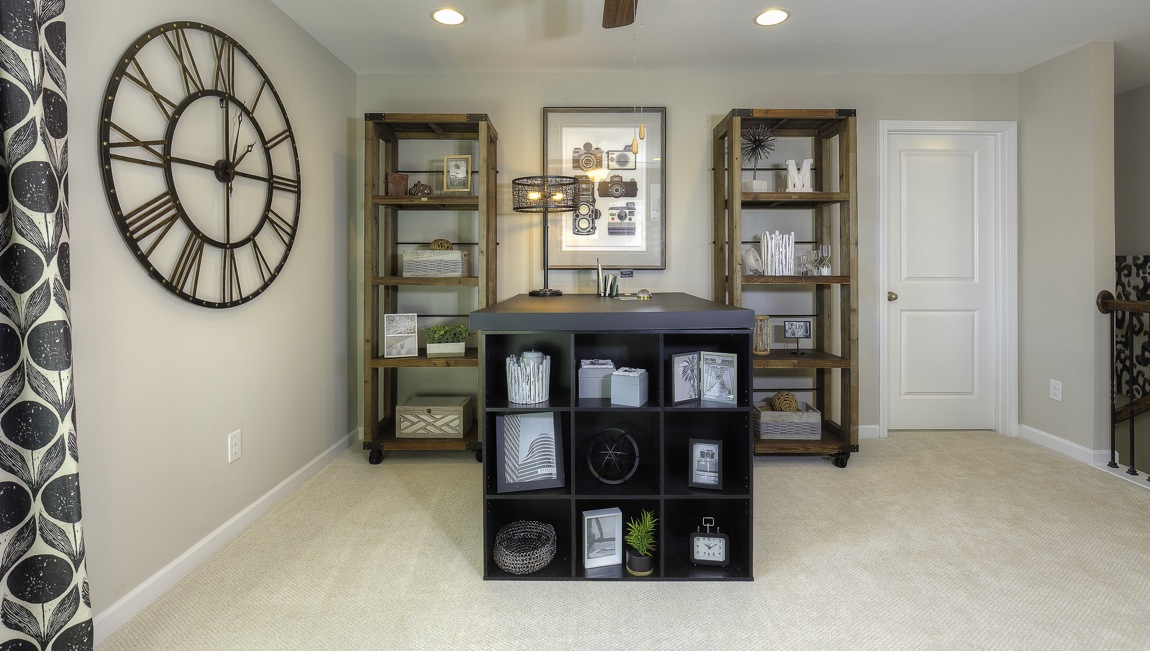 loft space with large window
