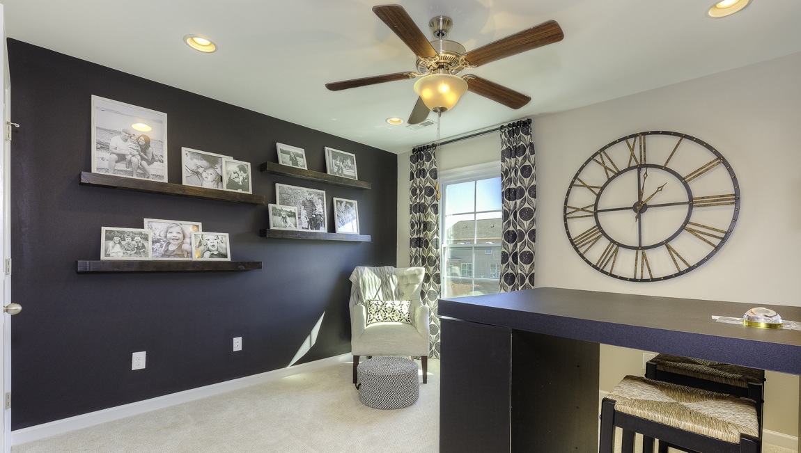 loft space with large window