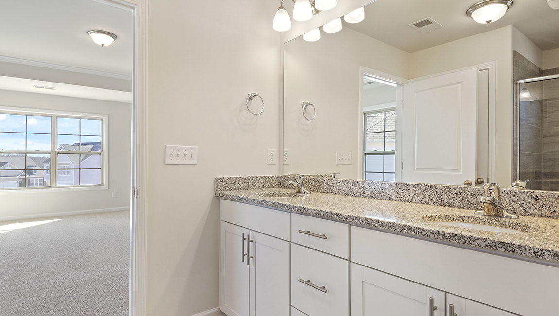 primary bath with double vanity