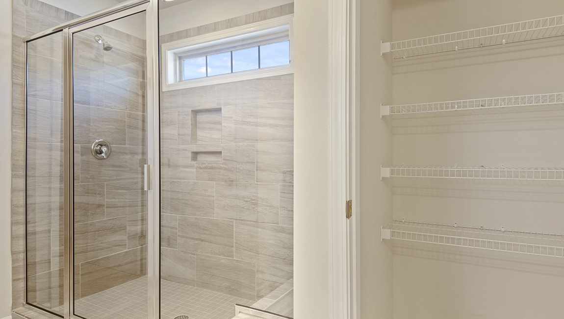 primary bath with double vanity