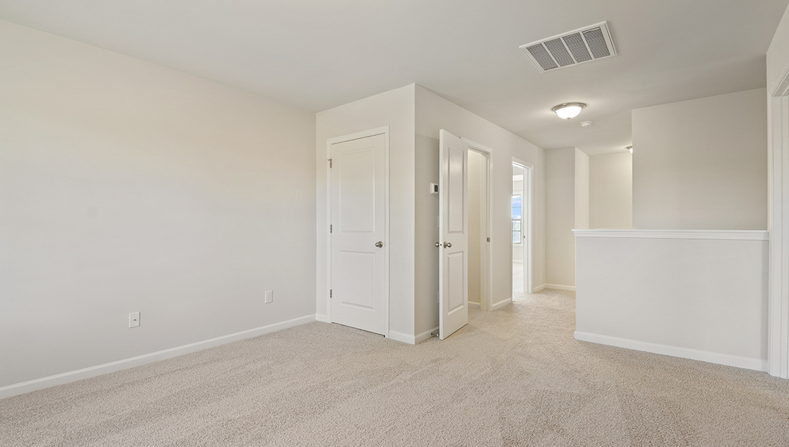 loft space with large window