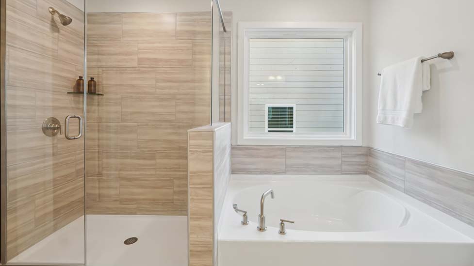 primary bath with double vanity