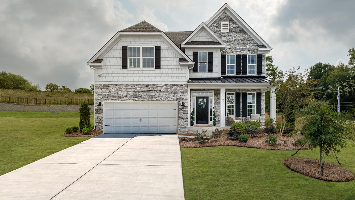 Fleetwood front exterior with two car garage