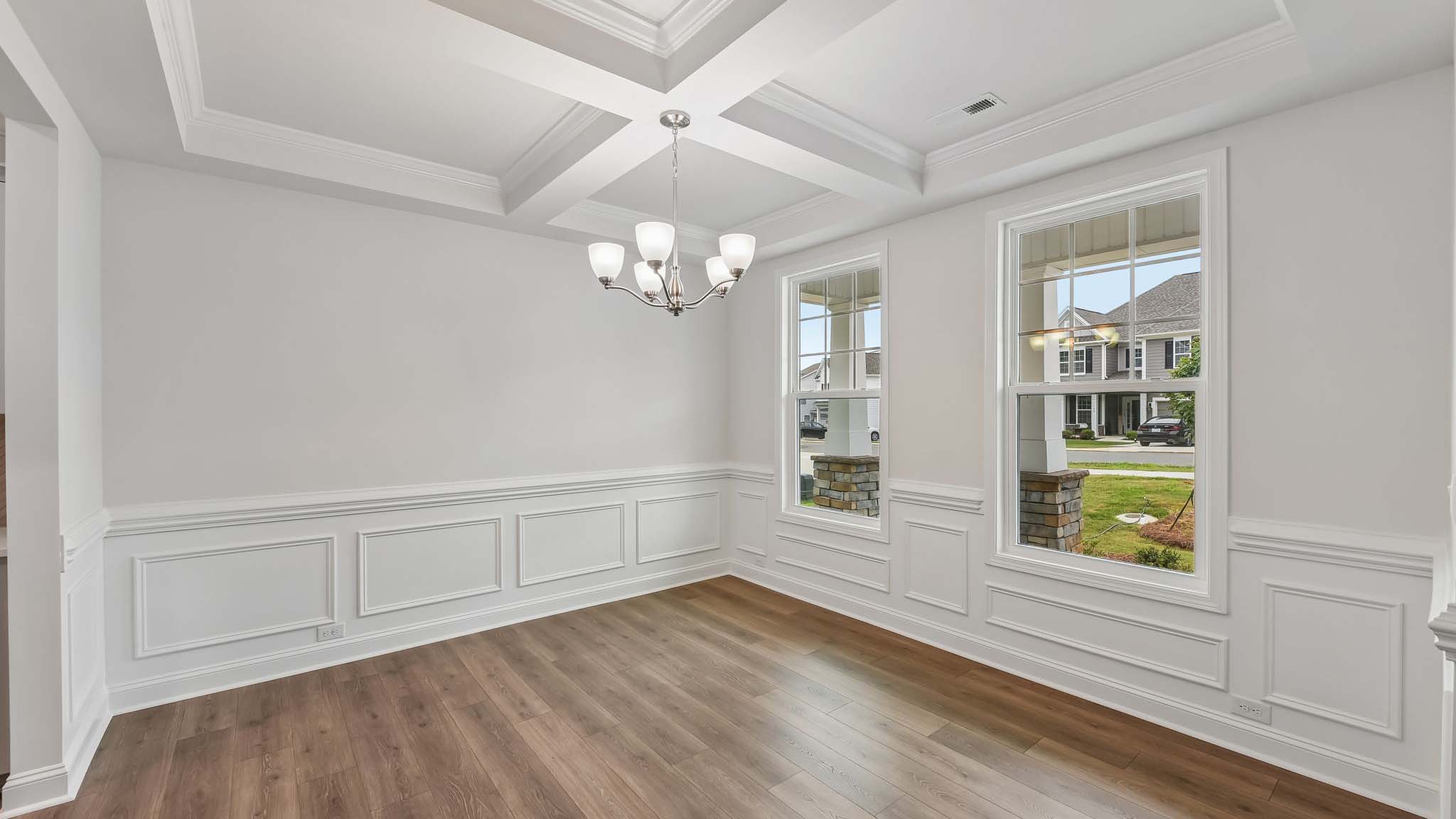 Dining room with windows