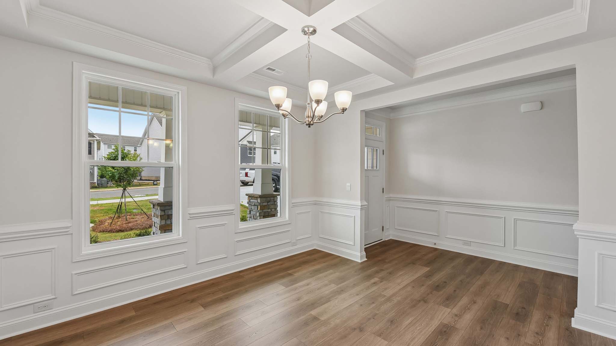 Dining room with windows