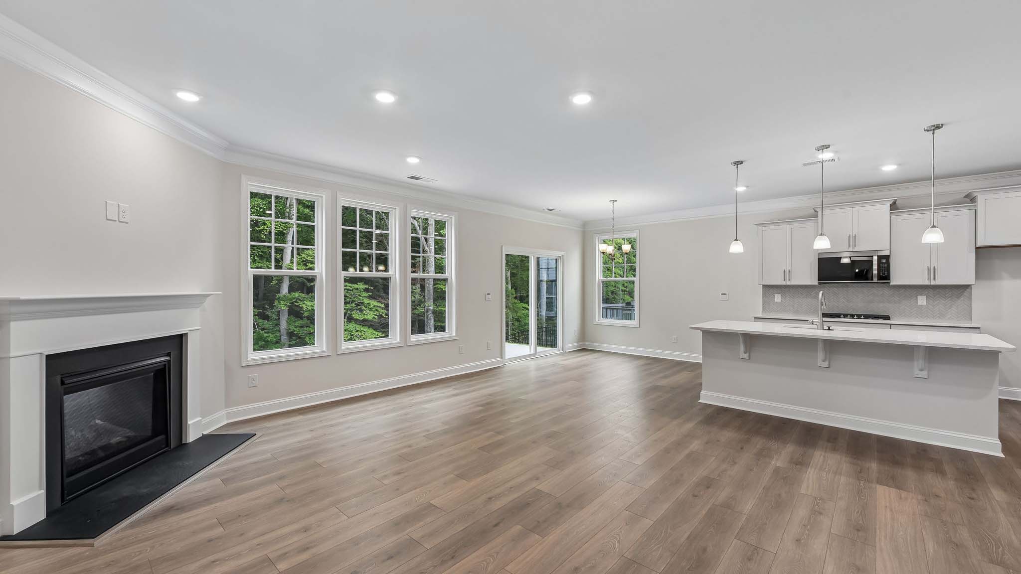 Living room with windows