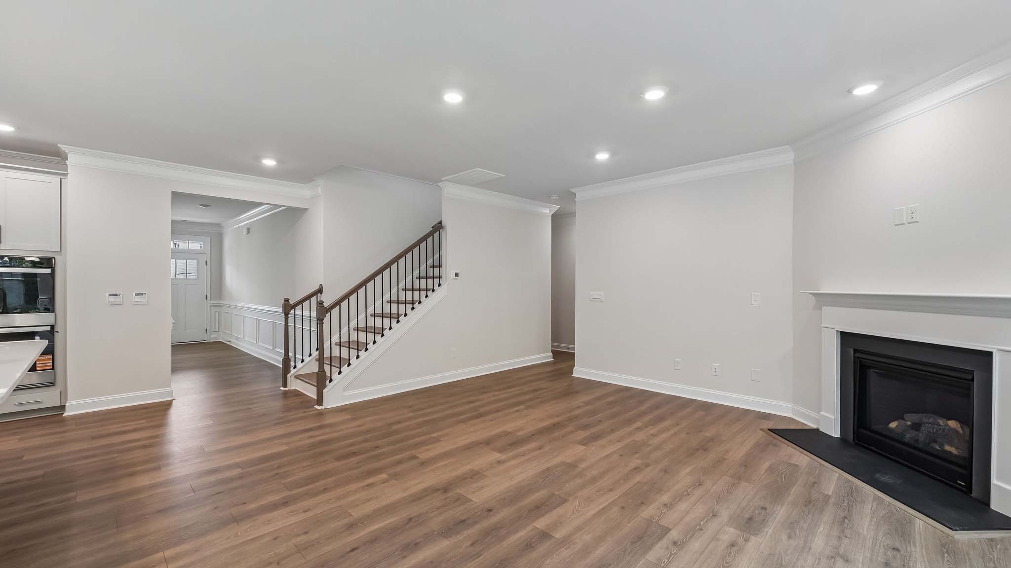Living room with windows