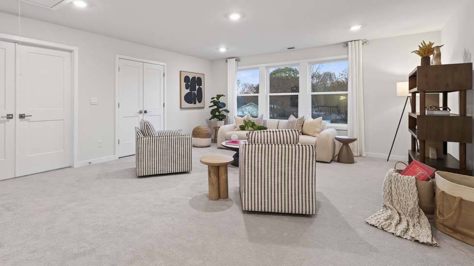 Hampshire Model Upstairs Primary Suite with Trey Ceiling