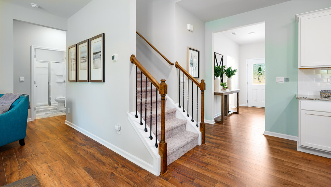 model welcoming foyer