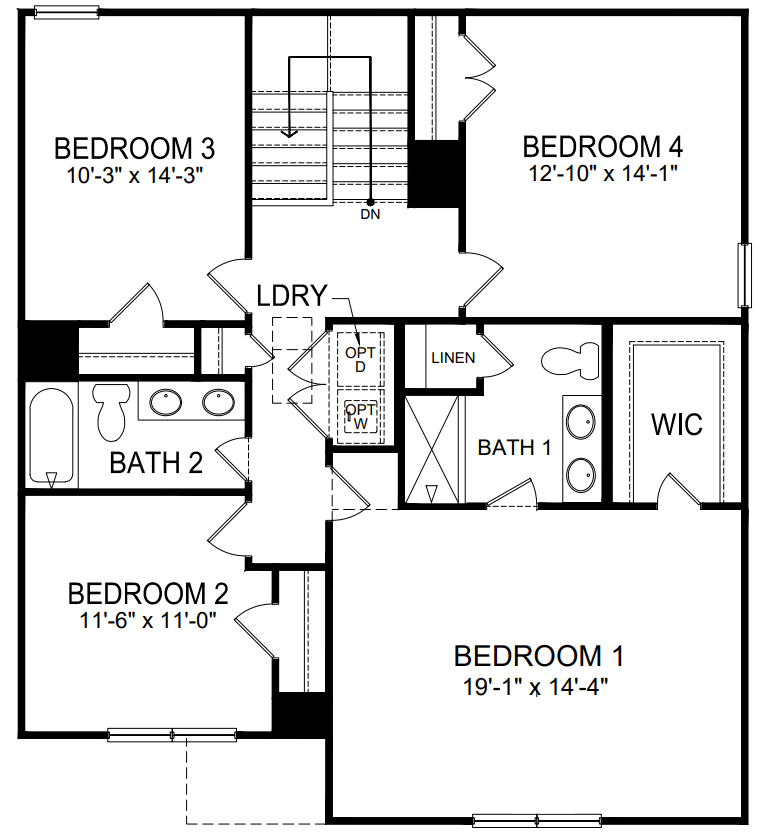 Brookechase second floor plan