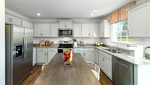 Brookechase Model Kitchen with Gray Cabinets