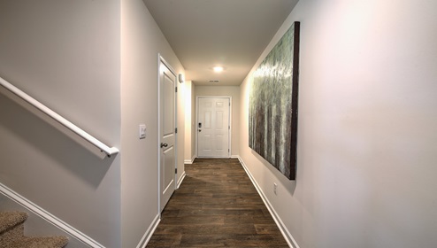 Welcoming foyer facing interior of home