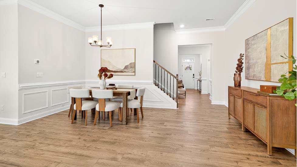 open concept dining area