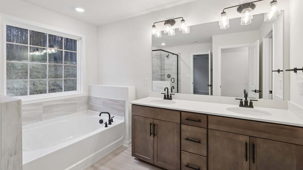 Primary bathroom with large shower and bathtub