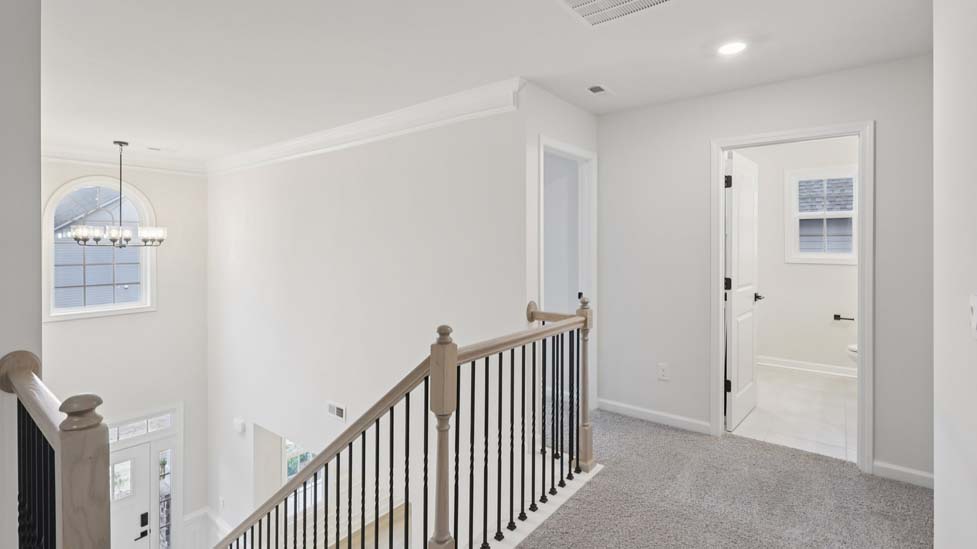 Upstairs carpeted landing area