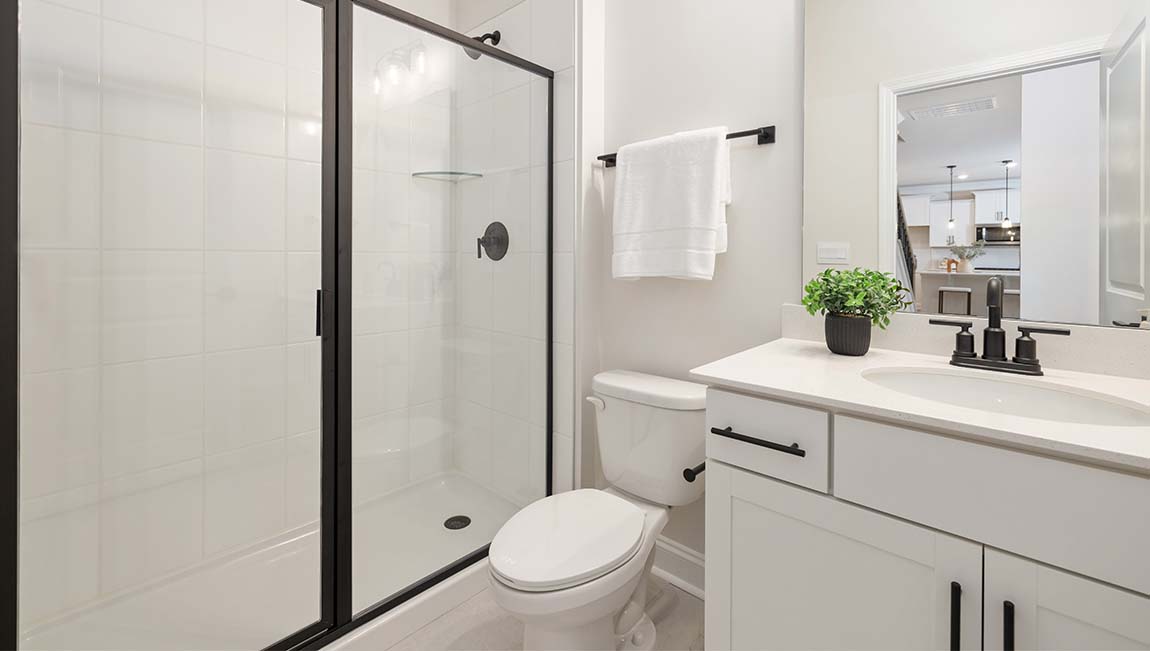 Bathroom with standing shower