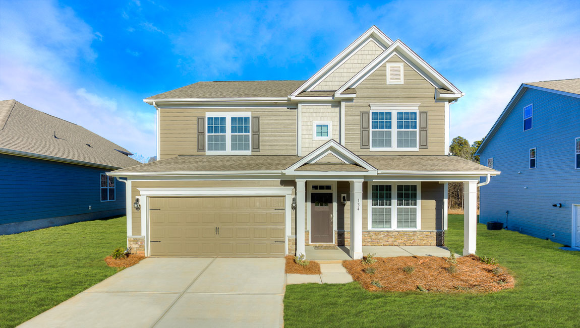 Hampshire front exterior with two car garage