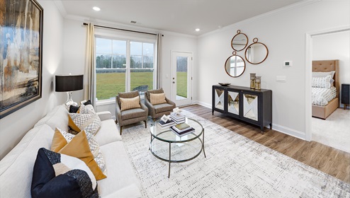 Sandra Model Living Room Filled with Natural Light