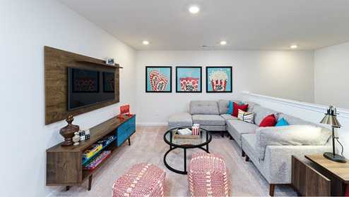 Livia Model Modern Upstairs Living. New Home in Charlotte, North Carolina