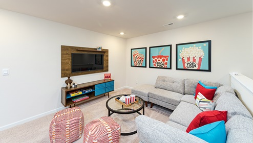 Livia Model Modern Upstairs Living. New Home in Charlotte, North Carolina