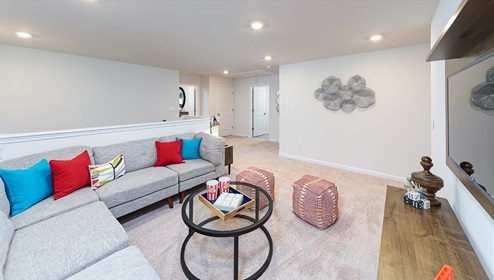 Livia Model Modern Upstairs Living. New Home in Charlotte, North Carolina