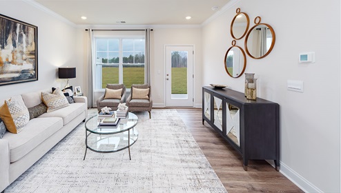 Sandra Model Living Room Filled with Natural Light