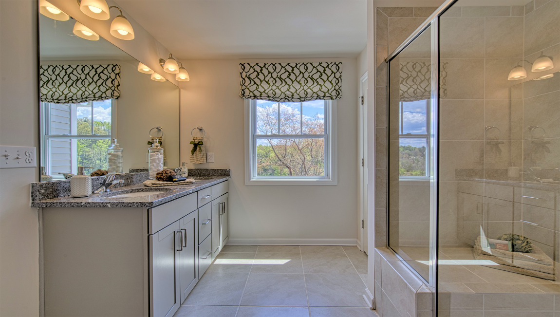 Primary bathroom with walk in shower