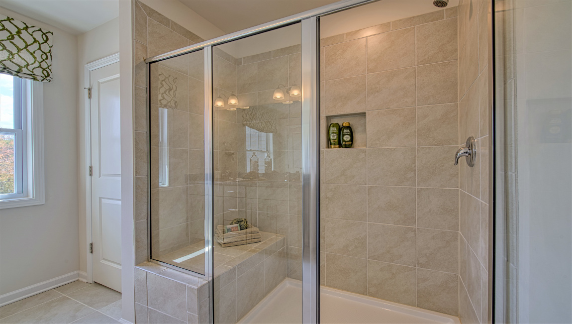 Primary bathroom with walk in shower