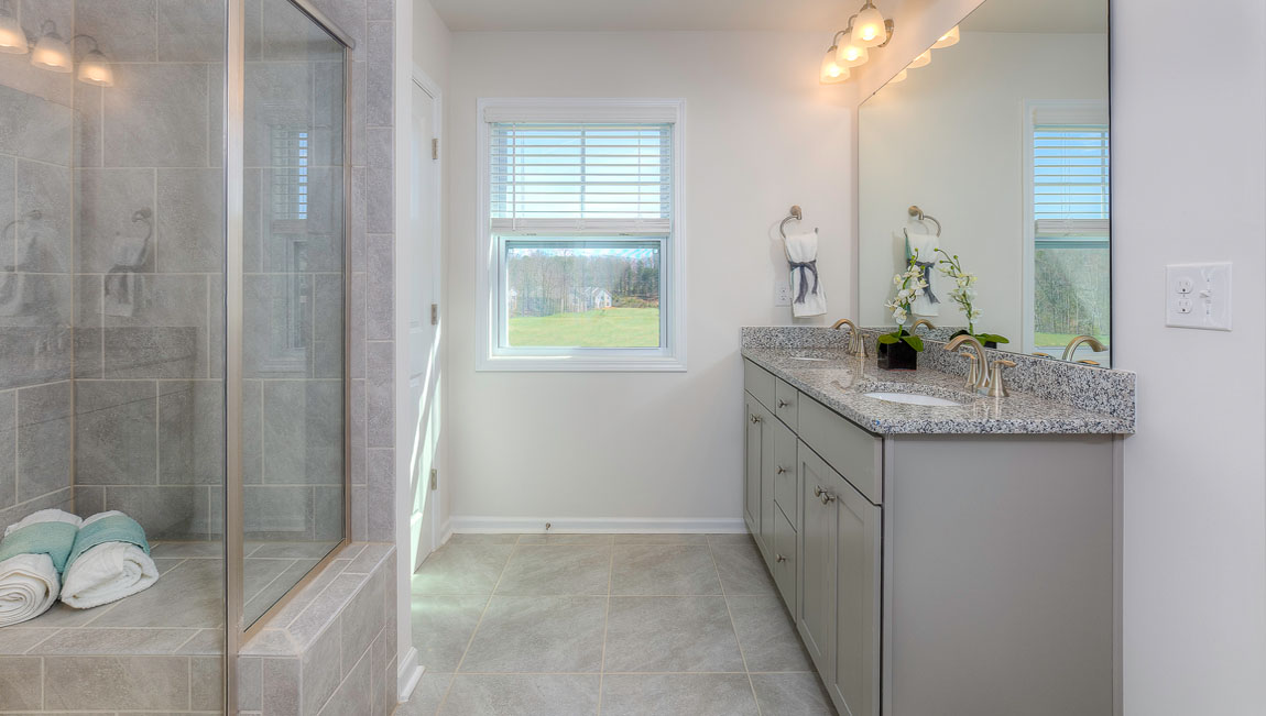 Primary bathroom with walk in shower