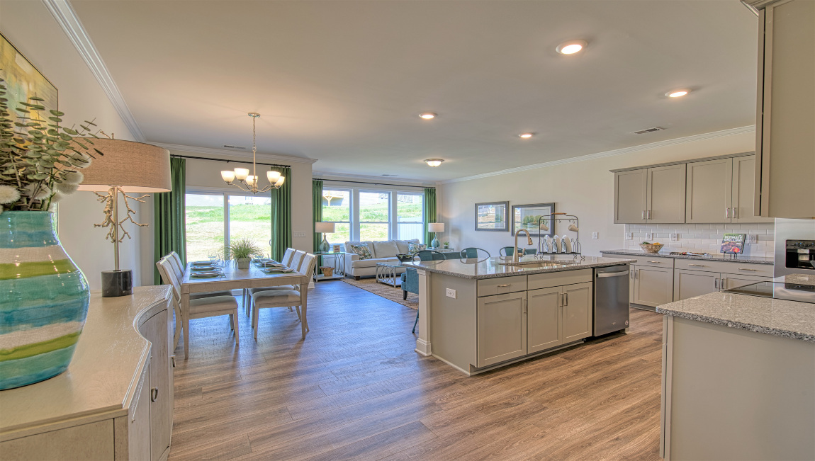 Kitchen and island with