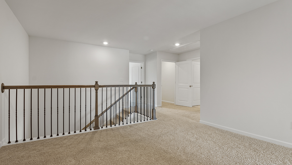 Upstairs carpeted rec room