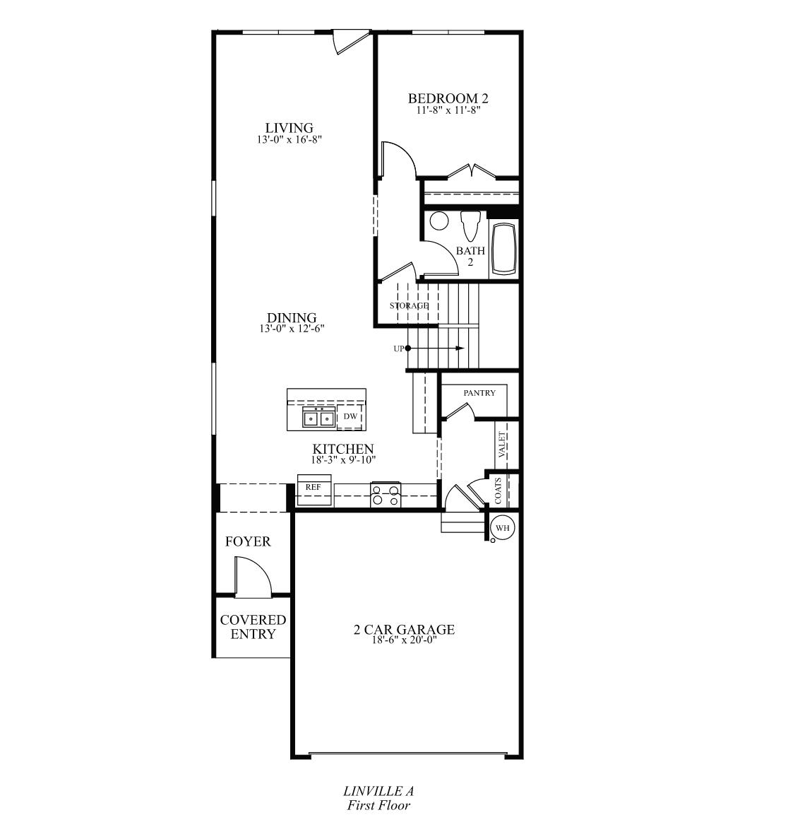 Floor Plan in Skybrook Corners Townhomes Huntersville, NC D.R. Horton