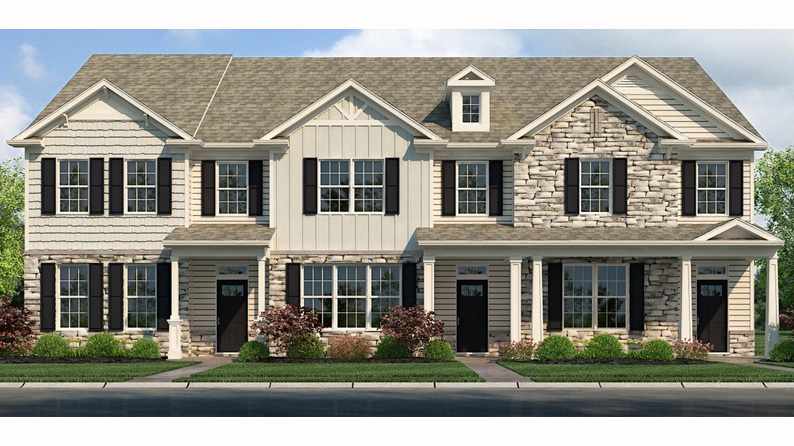 Blake front exterior with stone