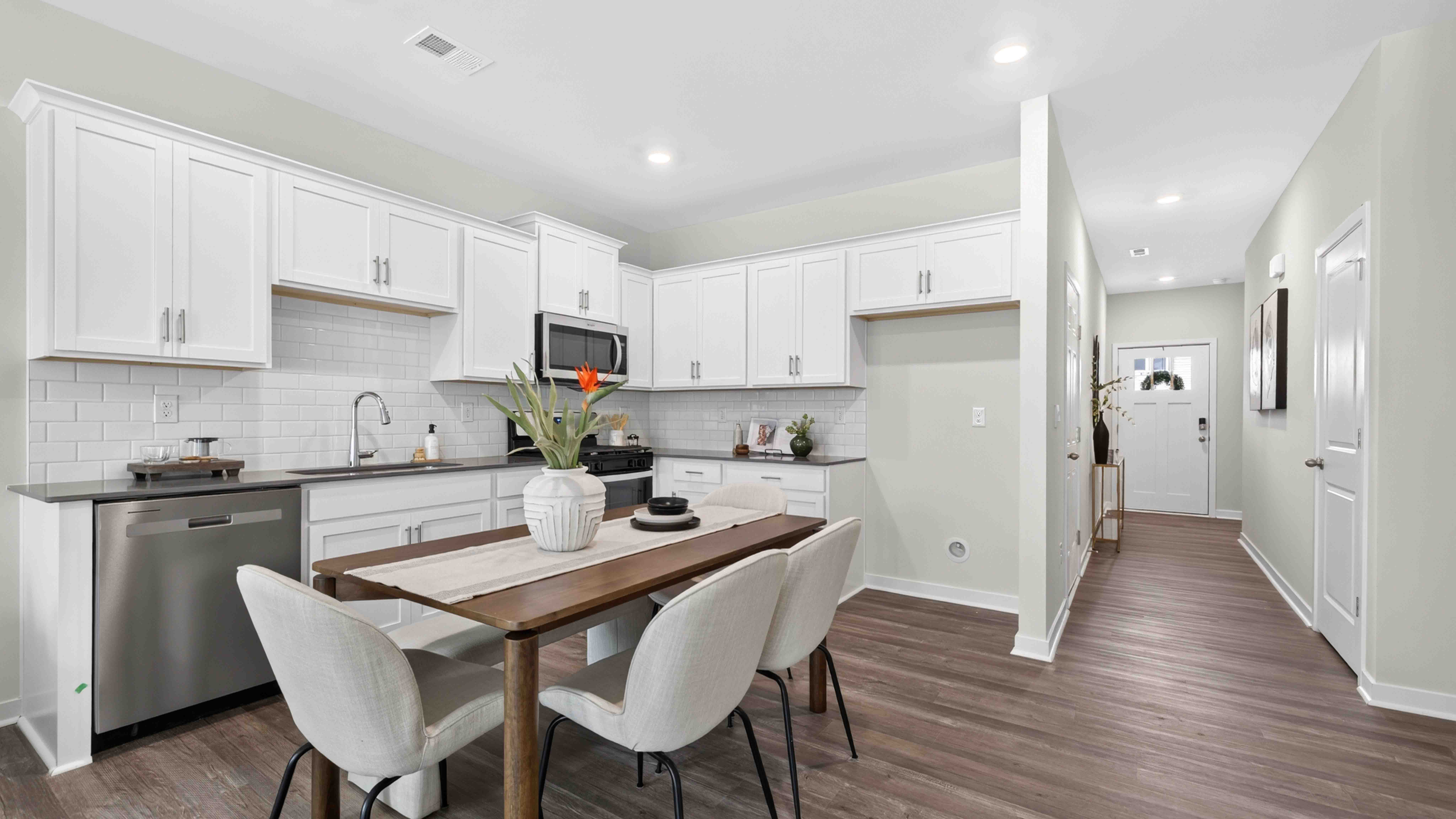 kitchen and breakfast area