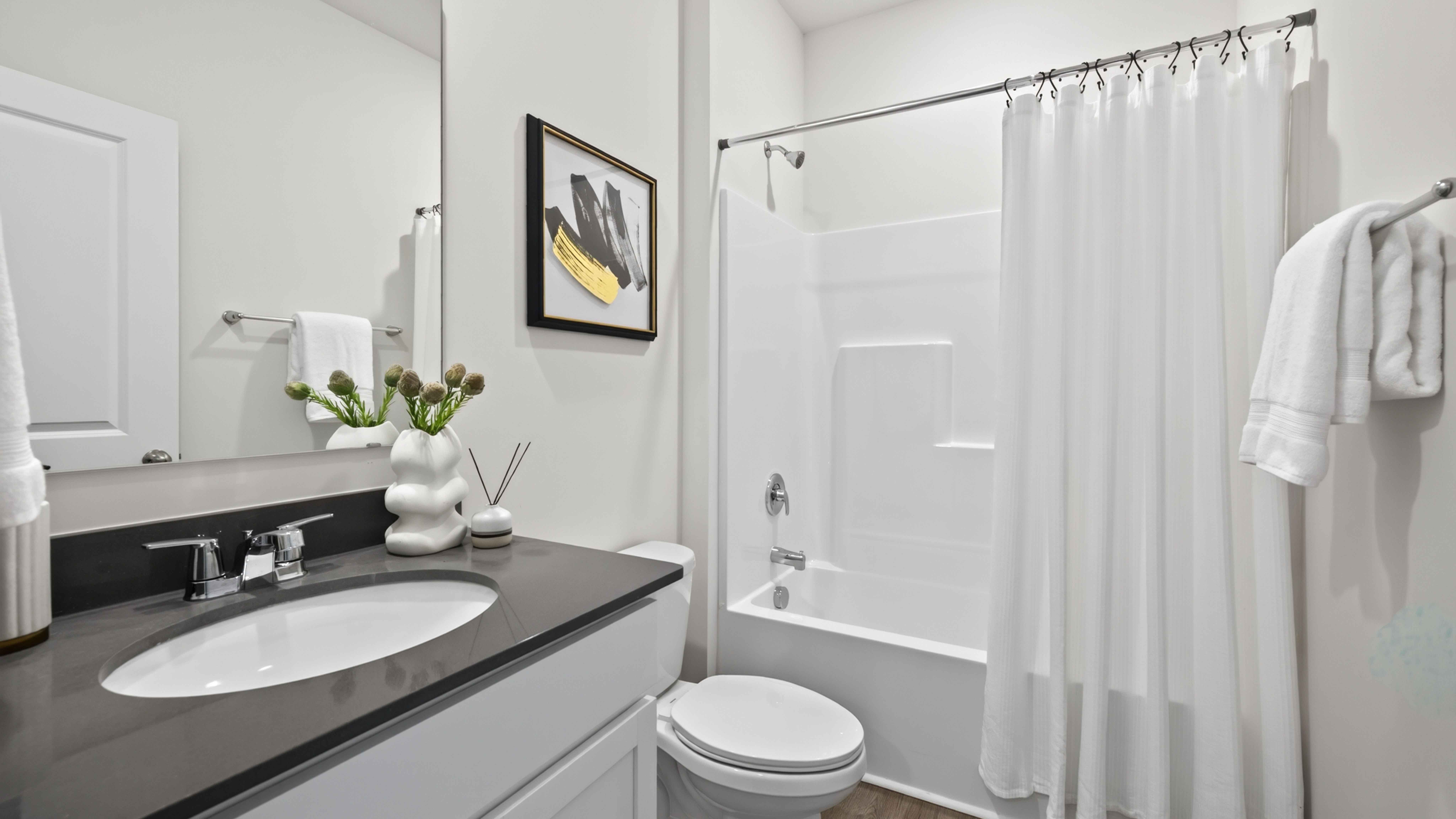 Bathroom with tub shower