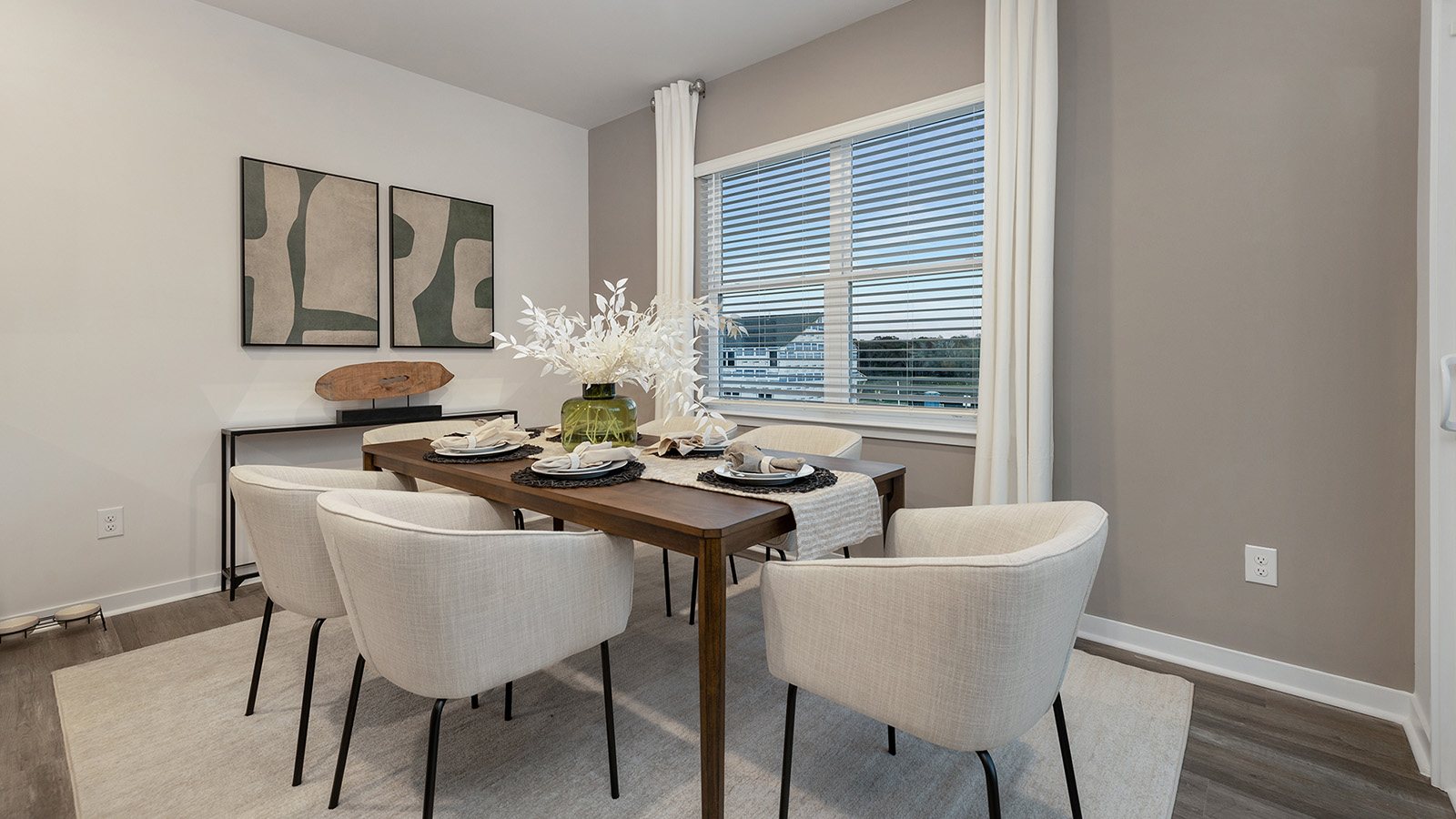 Dining area off of Kitchen with glass sliding door