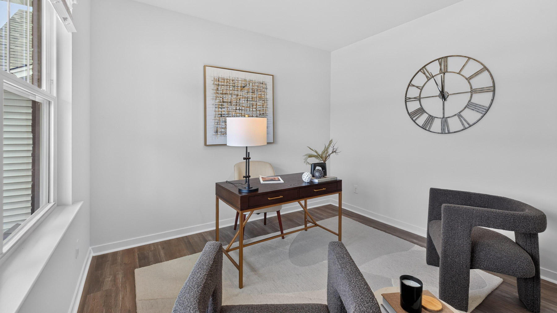 office area with french doors