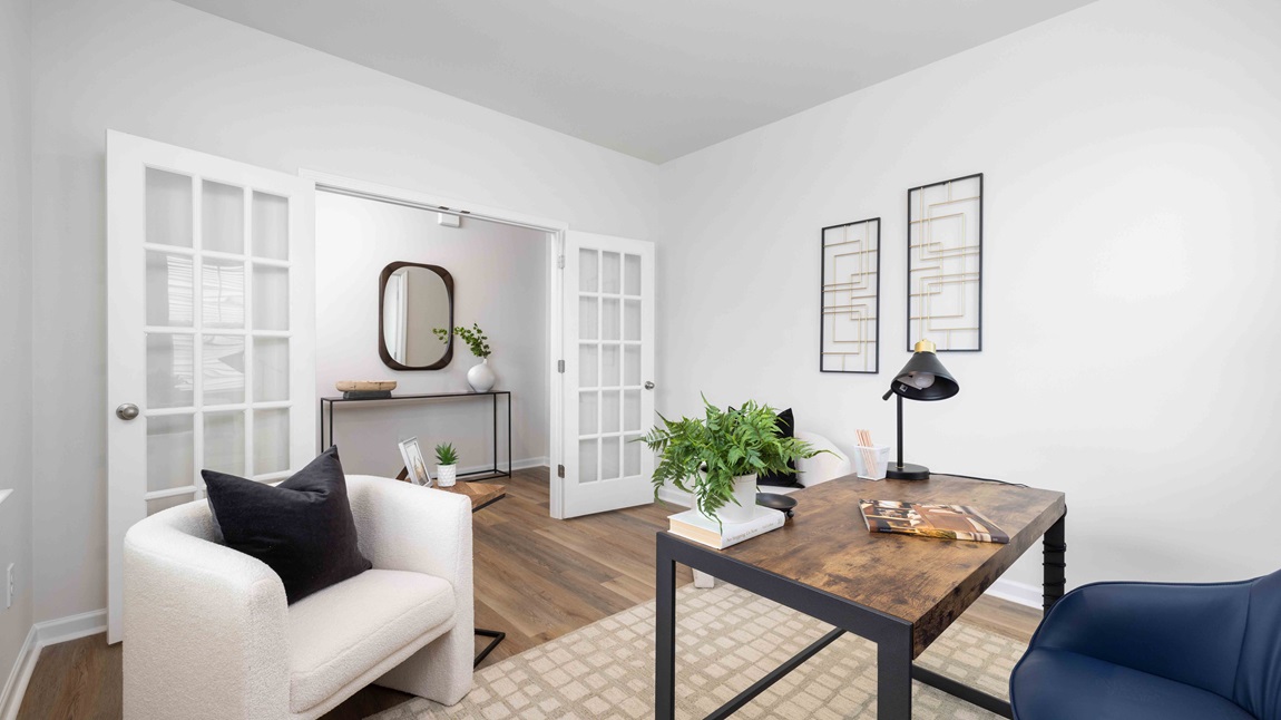 model welcoming foyer