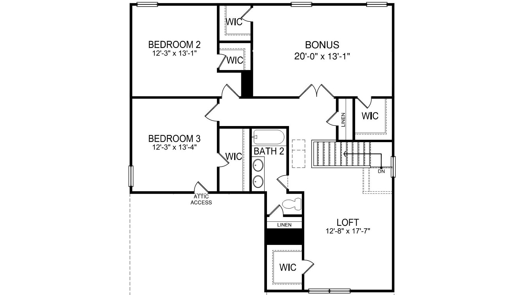 Winston second floor plan