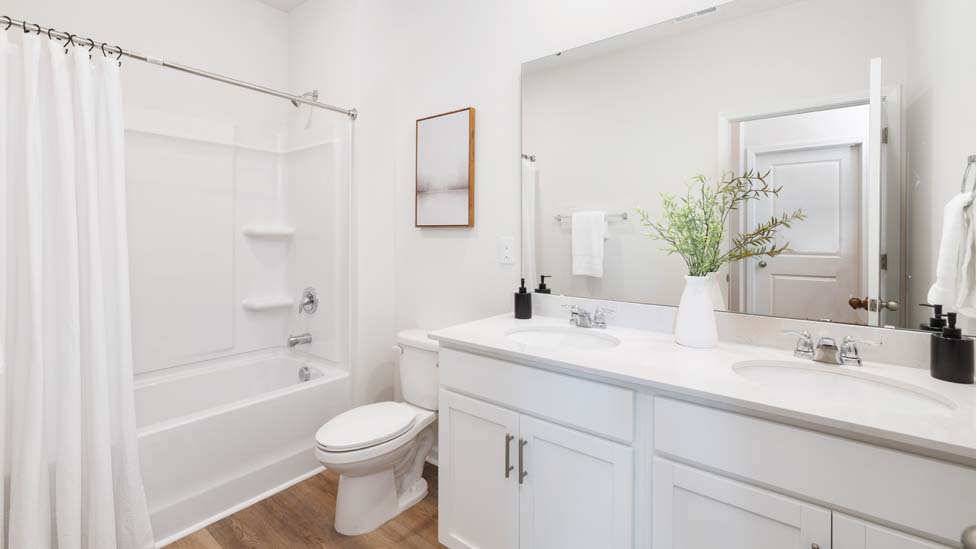 Bathroom with tub shower