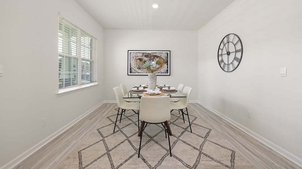 Dining area with large window