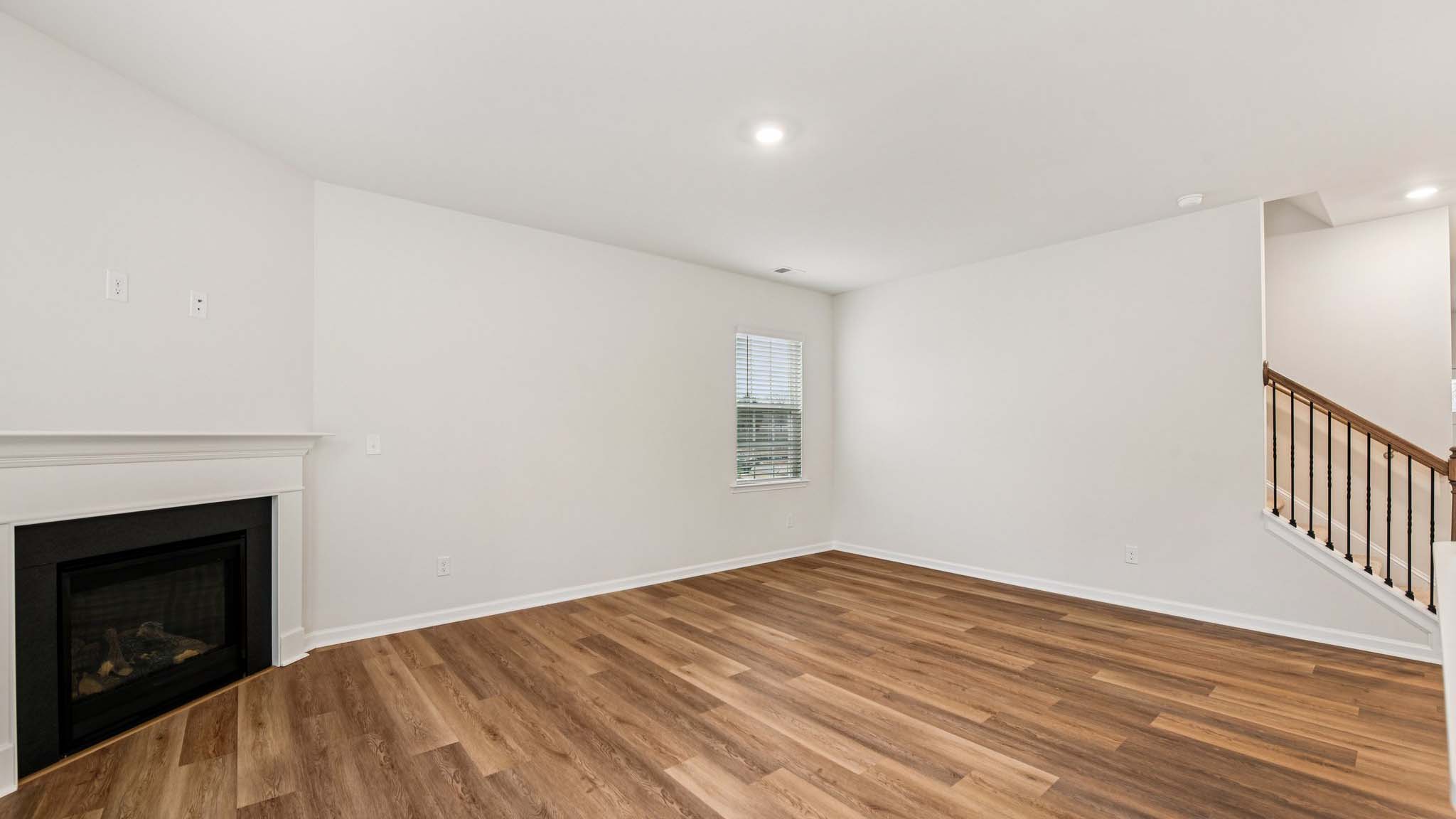 Family room with fireplace