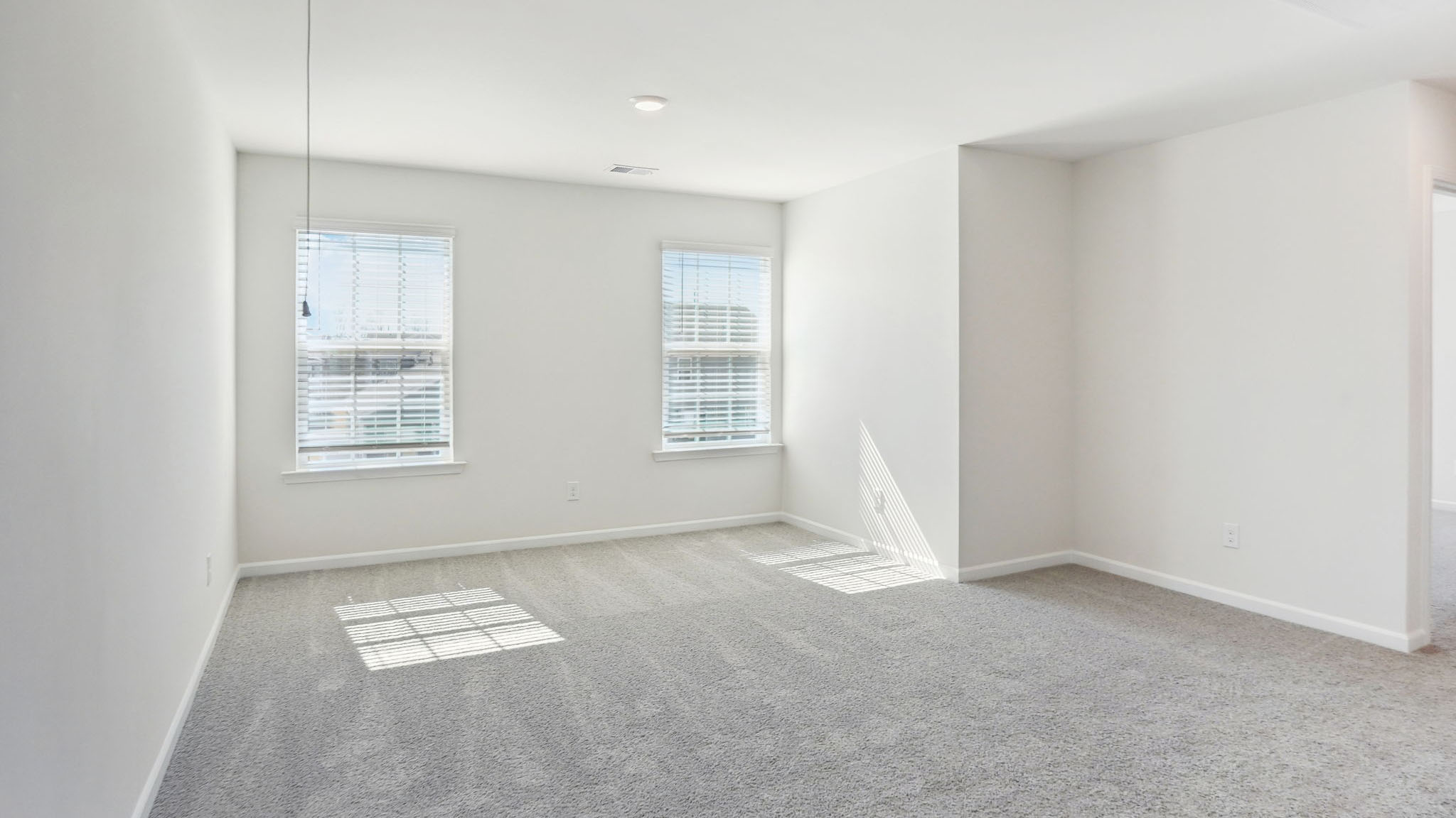 Upstairs carpeted loft