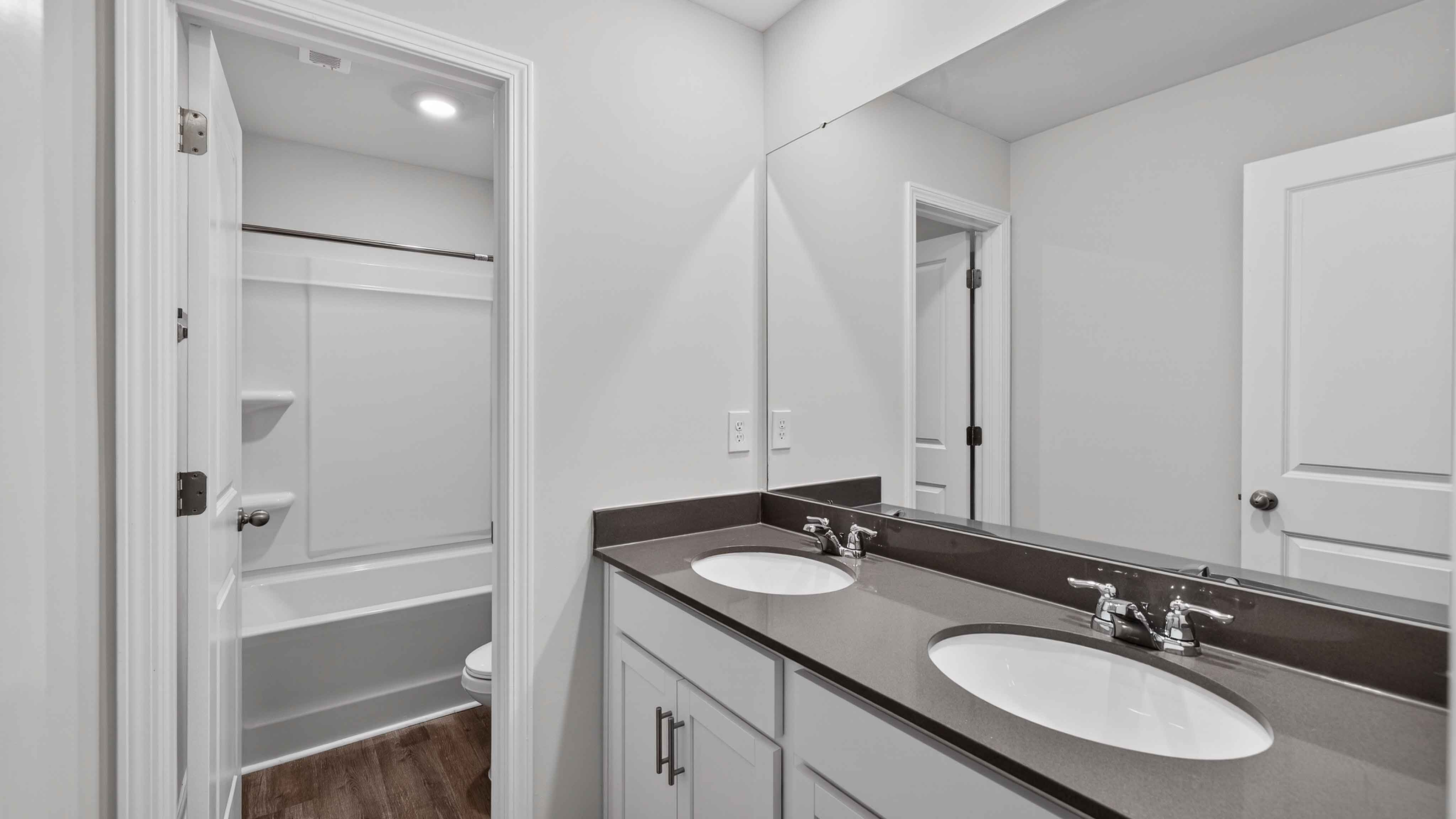 Bathroom with tub shower