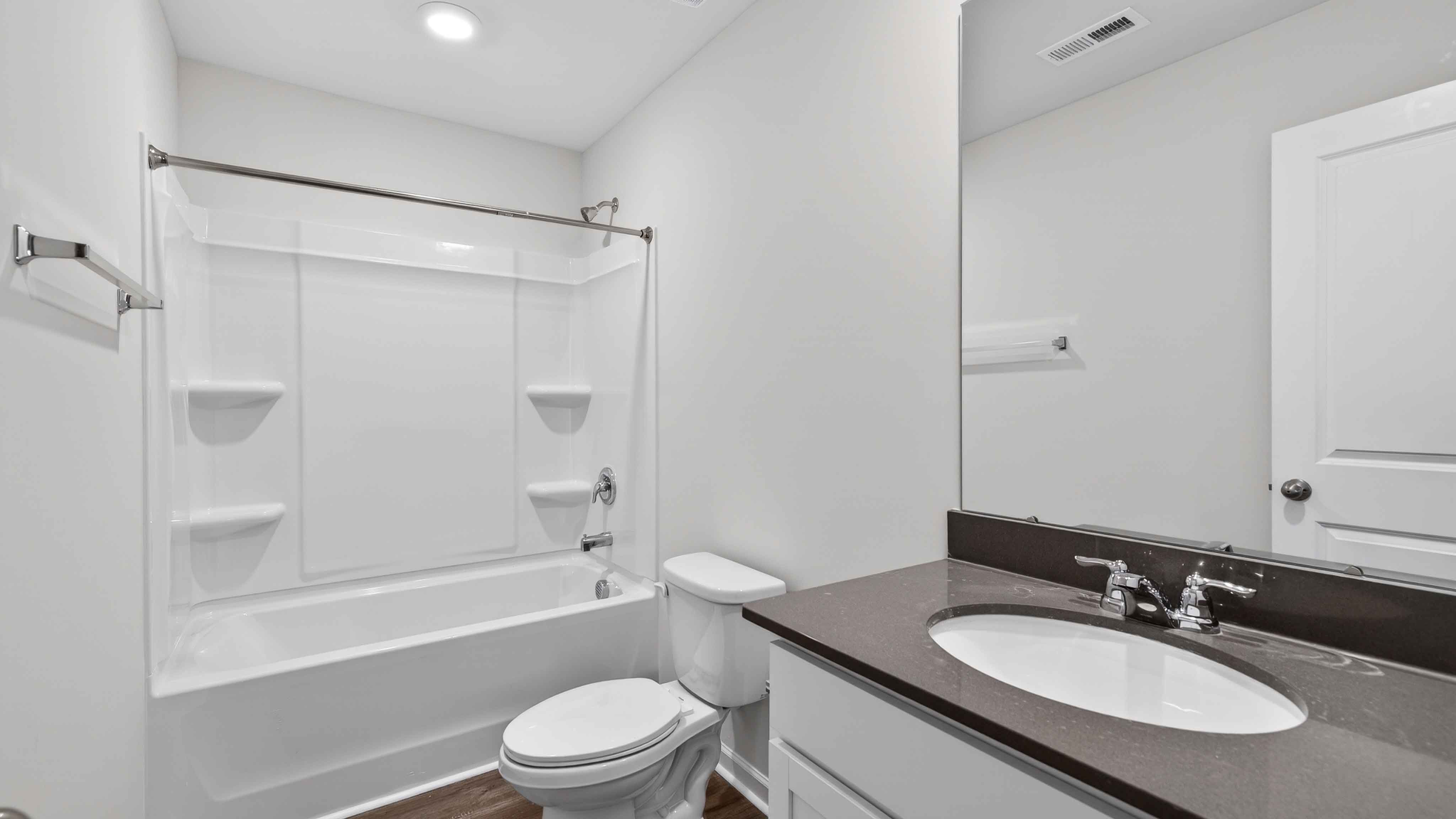 Bathroom with tub shower
