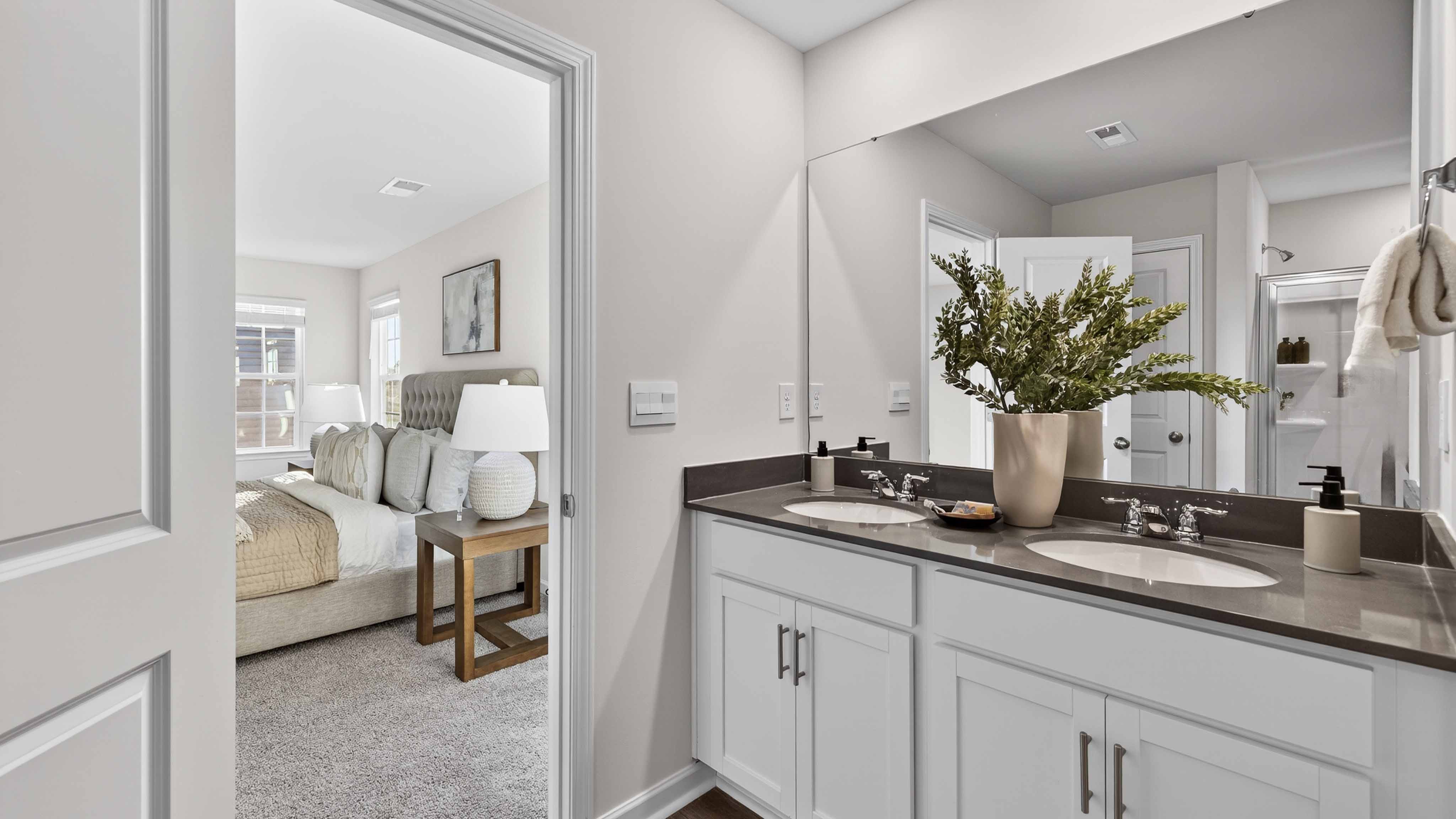 Primary Bathroom with double sinks
