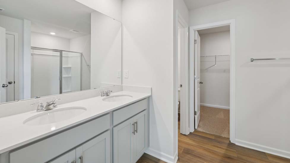Primary Bathroom with double sinks