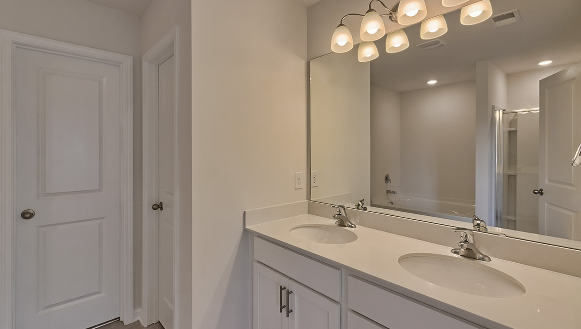 Primary Bathroom with double sinks