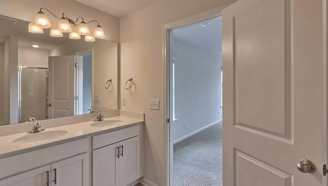 Primary Bathroom with double sinks
