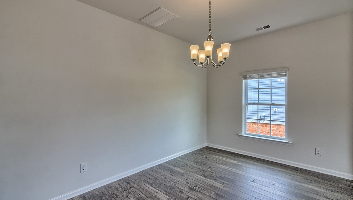 Dining room area, wood floors